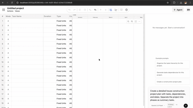 ProjectEditor construction project management demo